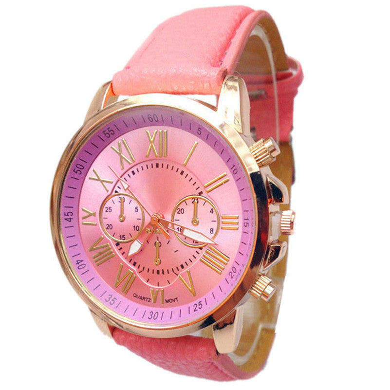 Leather Quartz Wrist Watch