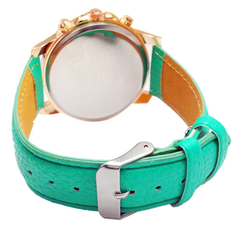 Leather Quartz Wrist Watch
