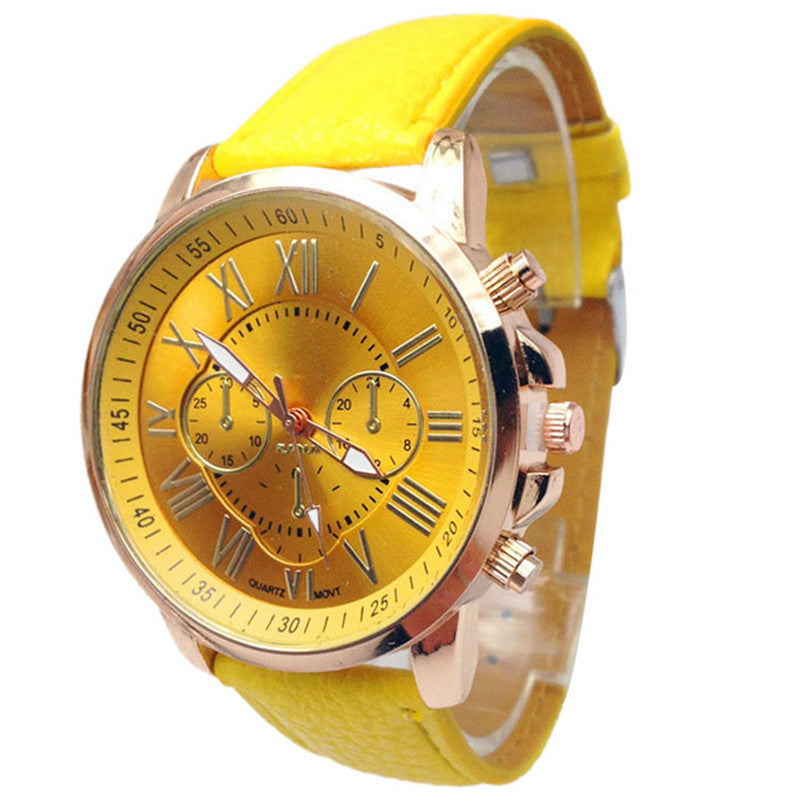 Leather Quartz Wrist Watch
