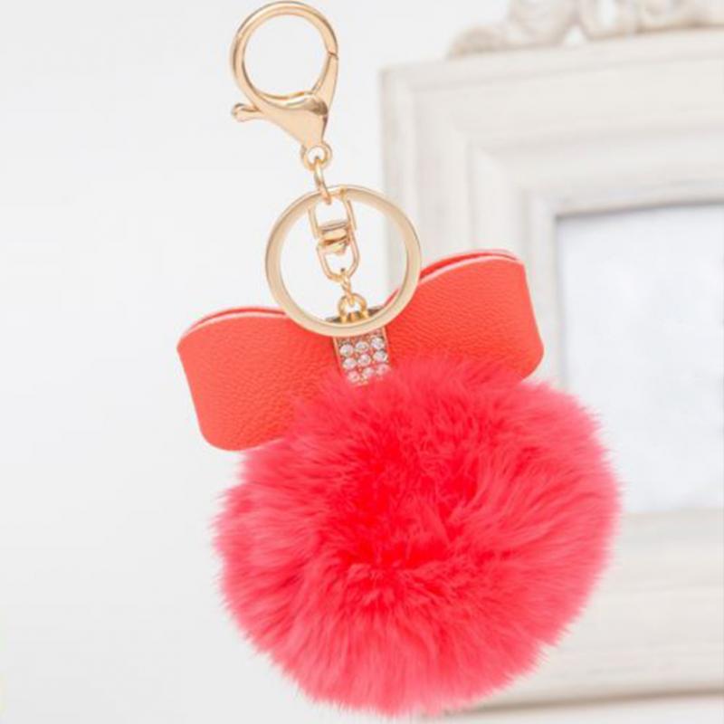 Fluffy Bow Knot Key Chain