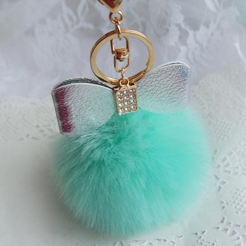 Fluffy Bow Knot Key Chain