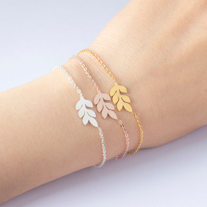 Silver Leaf Bracelet