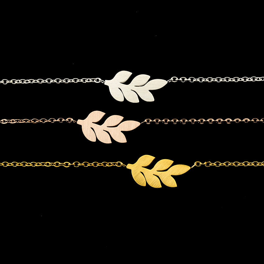 Silver Leaf Bracelet