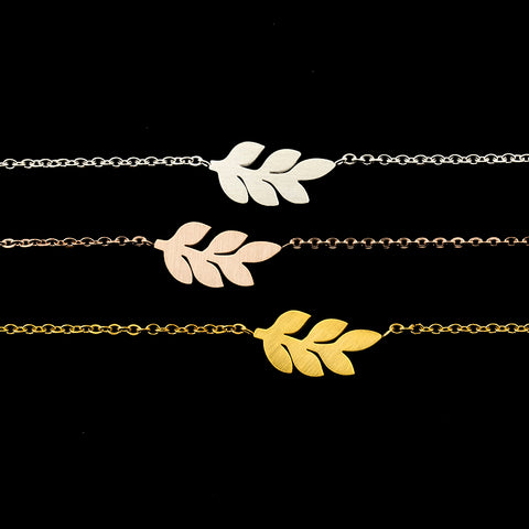 Silver Leaf Bracelet