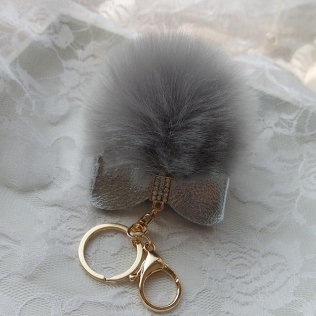 Fluffy Bow Knot Key Chain
