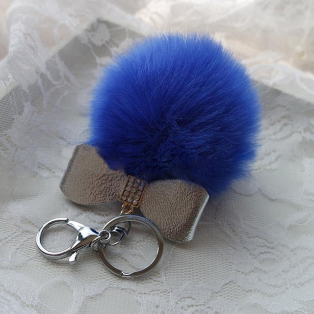 Fluffy Bow Knot Key Chain