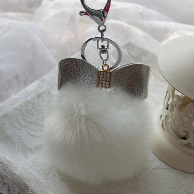 Fluffy Bow Knot Key Chain