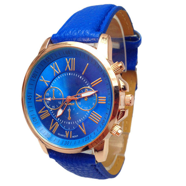 Leather Quartz Wrist Watch