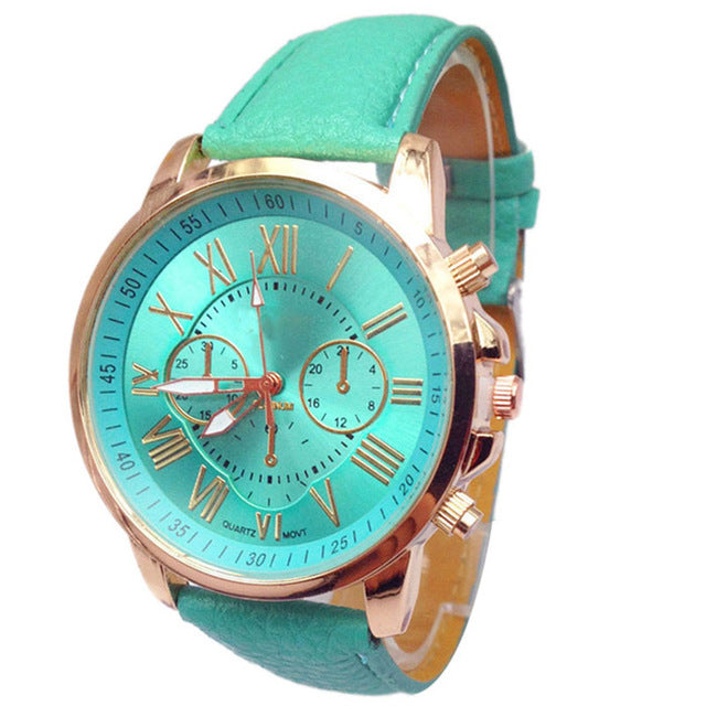 Leather Quartz Wrist Watch