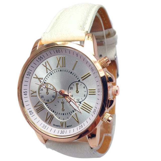 Leather Quartz Wrist Watch